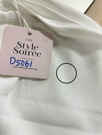 DEFECT | Caelie Chiffon Puffy Sleeve Top in White in XS