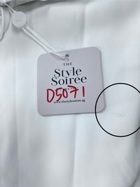 DEFECT | Caitlin Cross Back Pleat Maxi in White in XS