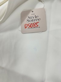 DEFECT | Caitlin Cross Back Pleat Maxi in White in L