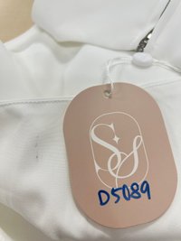 DEFECT | Chernise Co-ord V Hem Top in White in XL