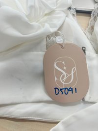 DEFECT | Lene Lace Trimming Co-ord Sleeve Top in White in M