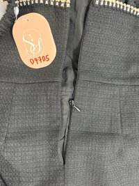 DEFECT | Selene Sweetheart Tweed Romper Dress in Black in XS