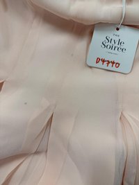 DEFECT | Caprina Chiffon Maxi Dress in Light Peach Pink in XS