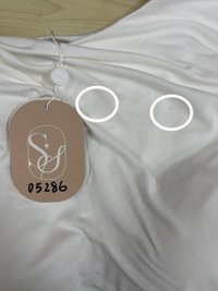 DEFECT | Diane Diagonal Ruched Tee in White in XL DEFECT | Diane Diagonal Ruched Tee in White in XL