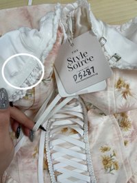 DEFECT | Camryn Corset Romper Dress in Pink Florals in XL