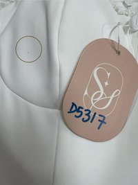 DEFECT | Theresa Trimmings Midaxi Dress in White in M DEFECT | Theresa Trimmings Midaxi Dress in White in M