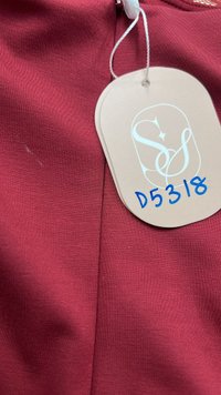 DEFECT | Peonies Padded Ruched Midaxi in Dark Red in L