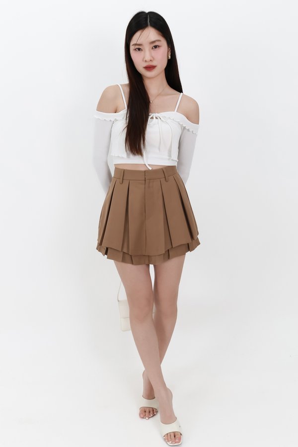 BACKORDER | Lumi Layered Cardigan Top Set in White