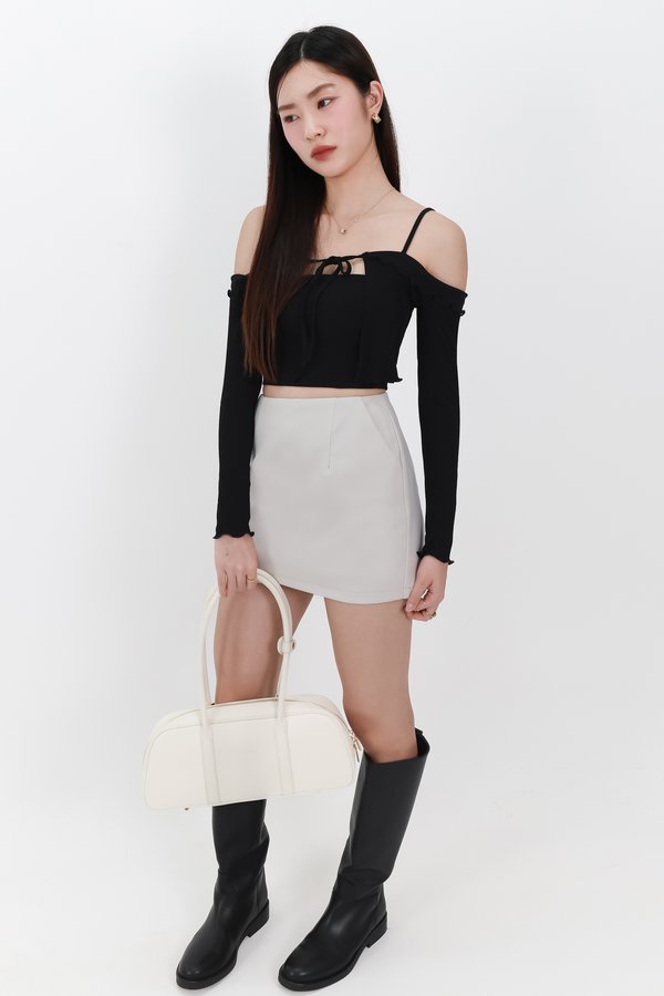 BACKORDER | Lumi Layered Cardigan Top Set in Black