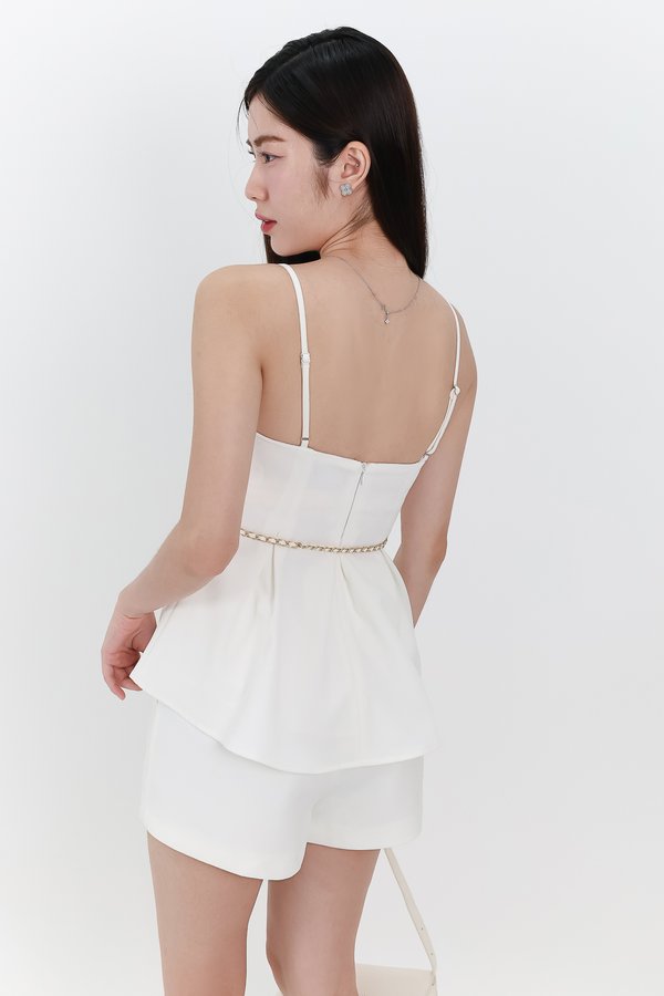 DEFECT | Coco Co-ord Panelled Shorts in White in L