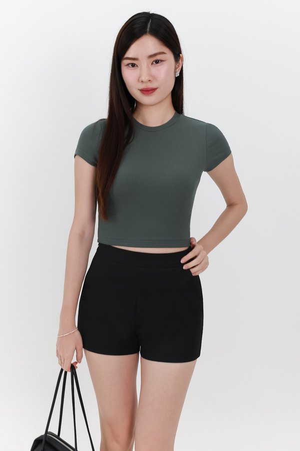Brena Baby Tee in Muted Green