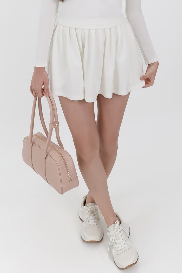 Carina Co-ord Pleated Skorts in White
