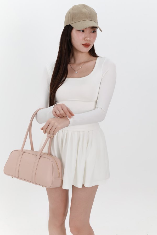 Carina Co-ord Sleeved Top in White