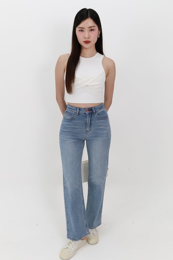 Tenra Twist Tank Top in White