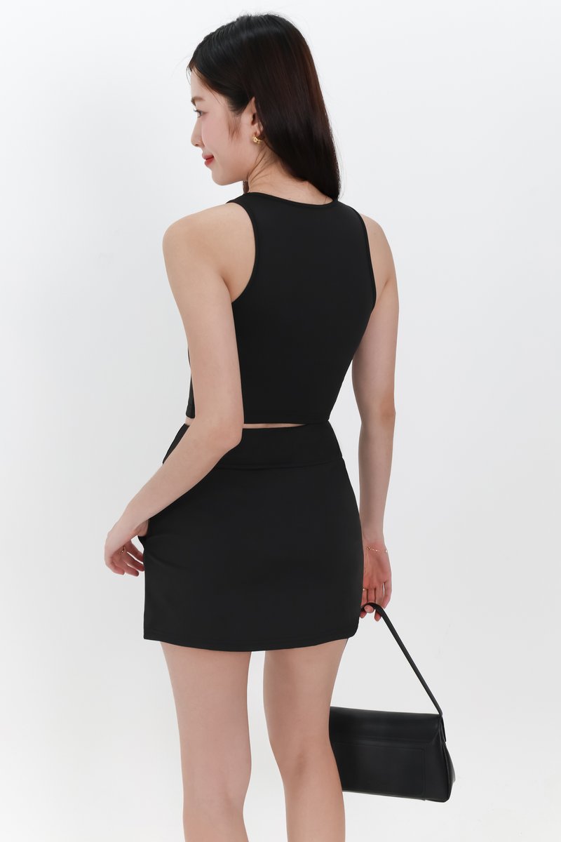 Seadra Sporty Co-ord Top in Black