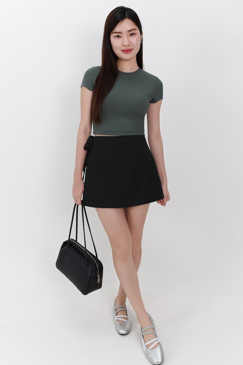 Brena Baby Tee in Muted Green