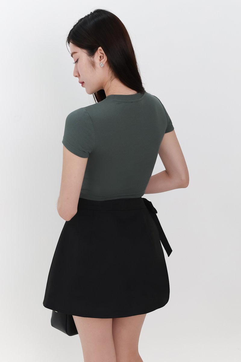 Brena Baby Tee in Muted Green