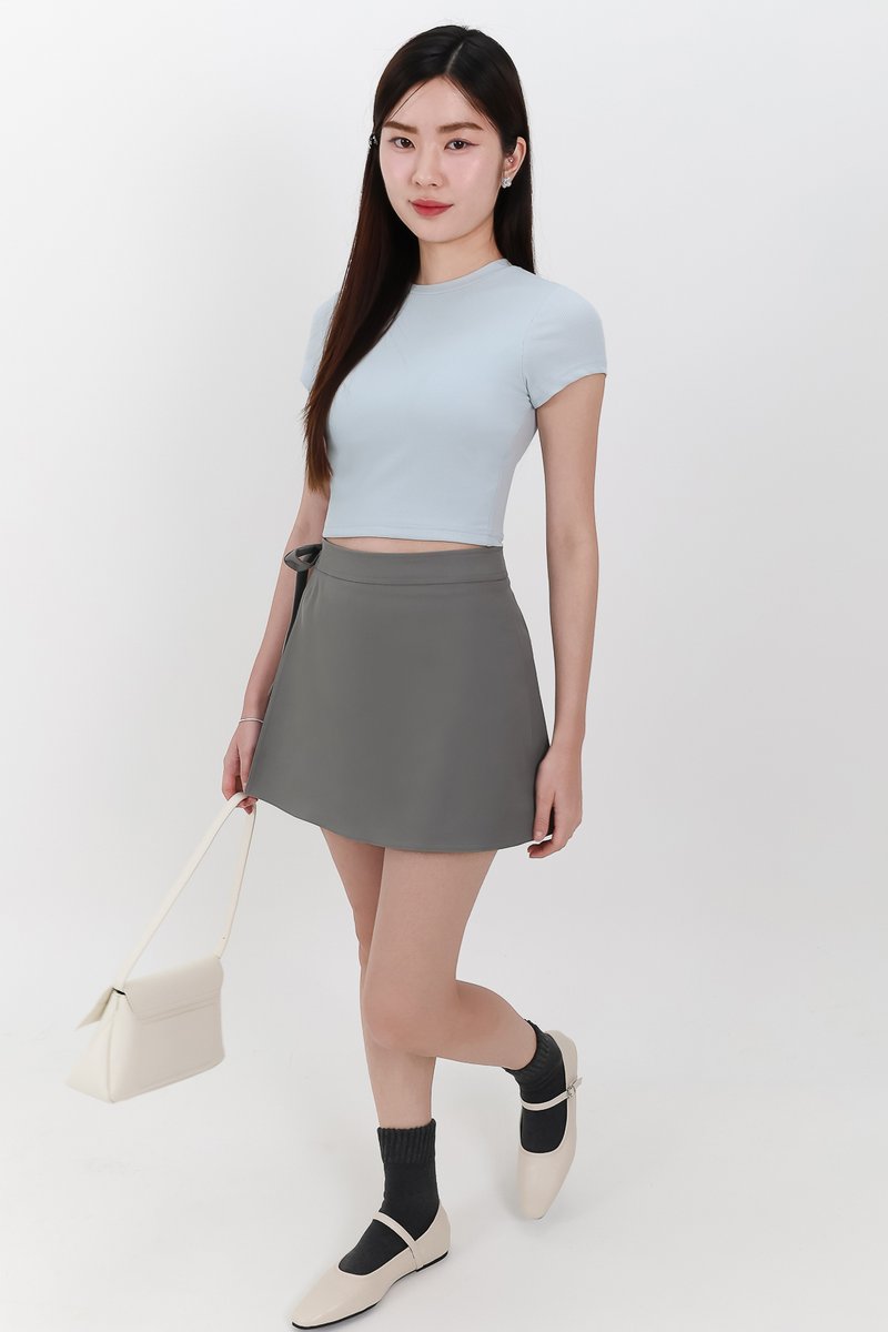 Brena Baby Tee in Light Ice Blue