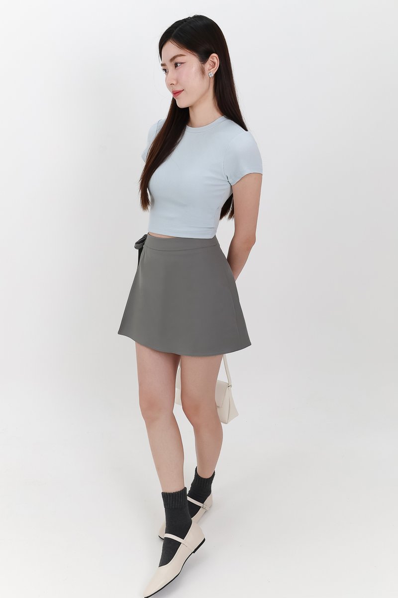 Marcelle Multi Way Shorts Skorts in Grey