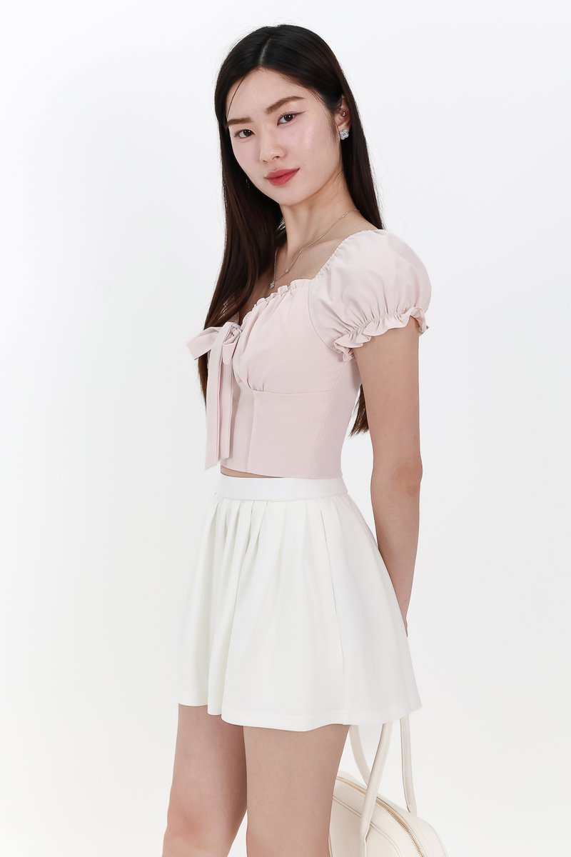 Carina Co-ord Pleated Skorts in White