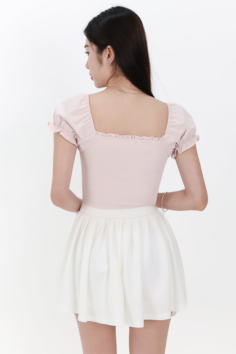 Carina Co-ord Pleated Skorts in White