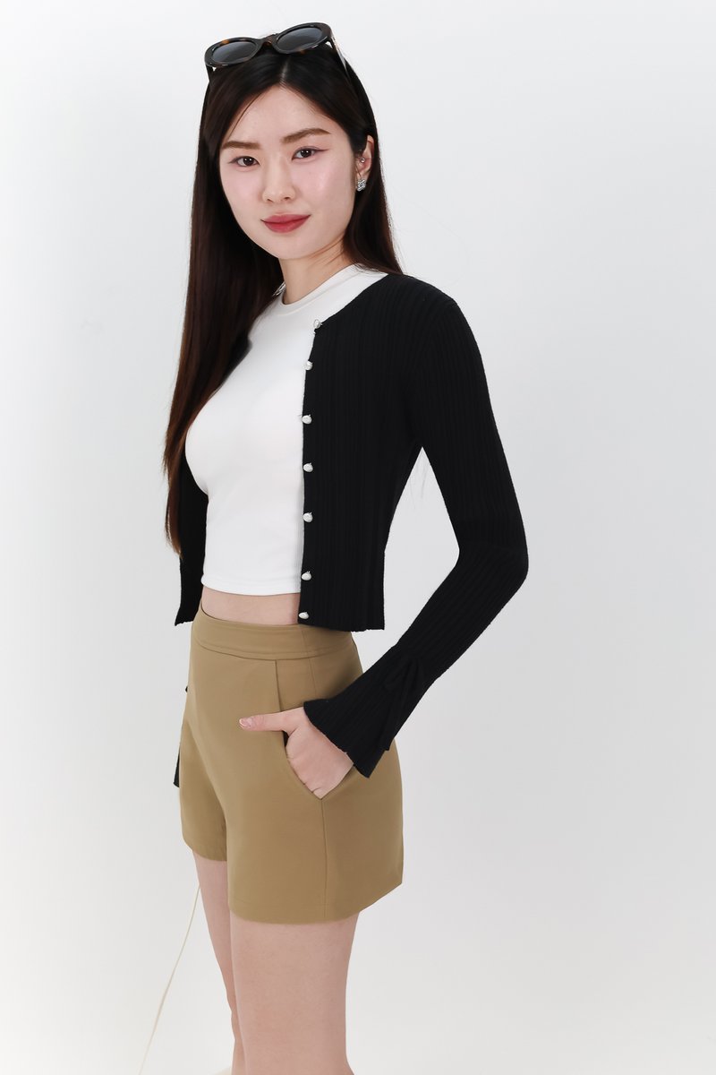 RESTOCKS | Briella Button Up Knit Cardigan in Black