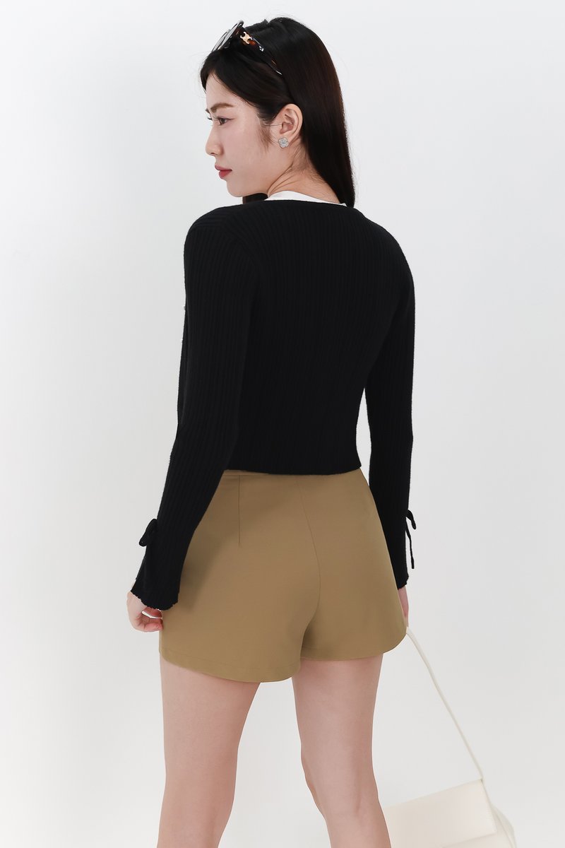 RESTOCKS | Briella Button Up Knit Cardigan in Black