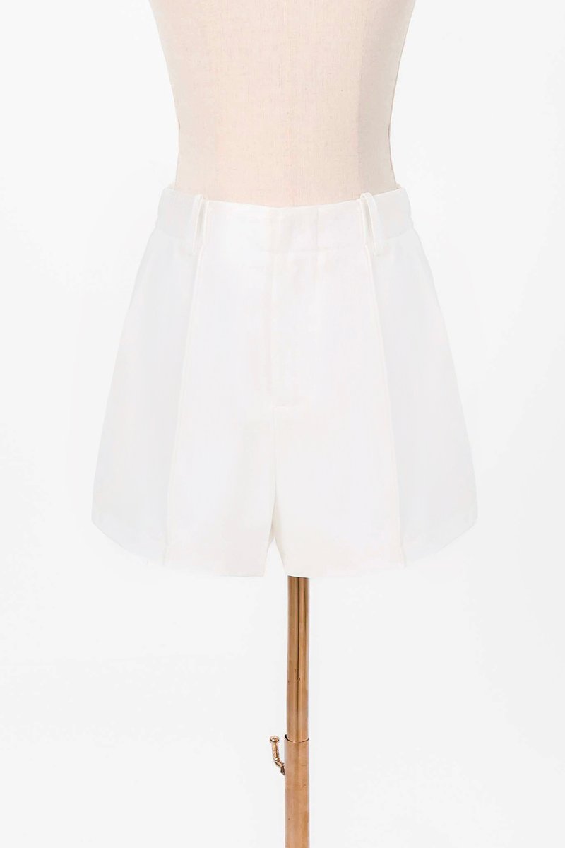Coco Co-ord Panelled Shorts in White