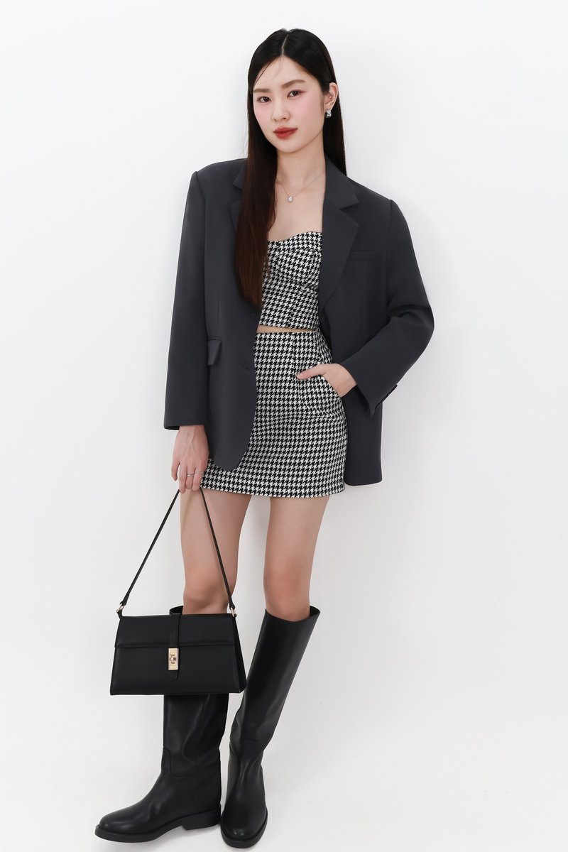 Oran Oversized Blazer in Dark Grey