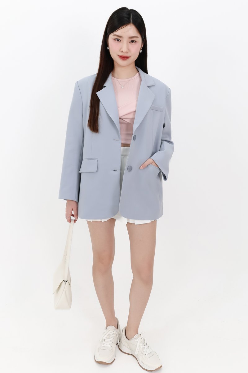 Oran Oversized Blazer in Light Blue