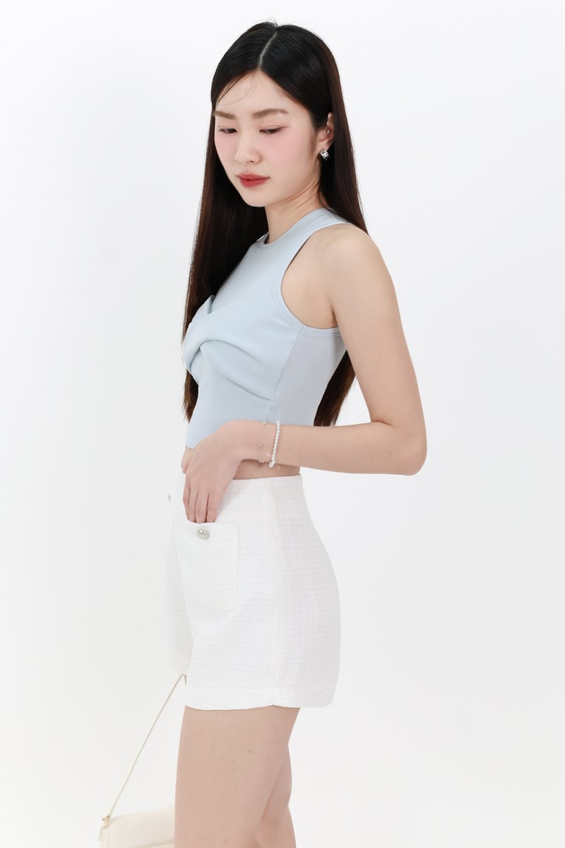 Tenra Twist Tank Top in Light Blue