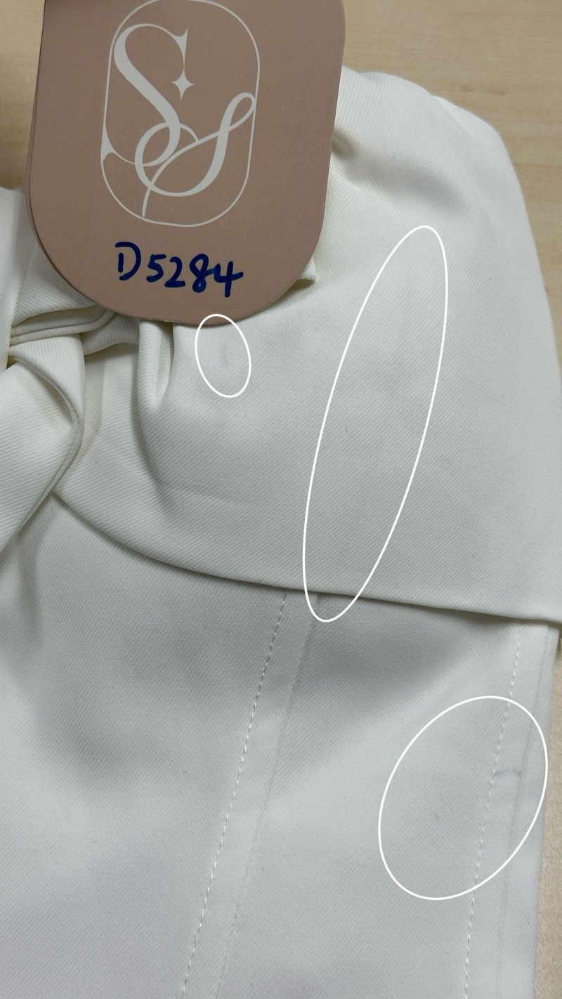 DEFECT | Caroline Co-ord Ribbon Top in White in L