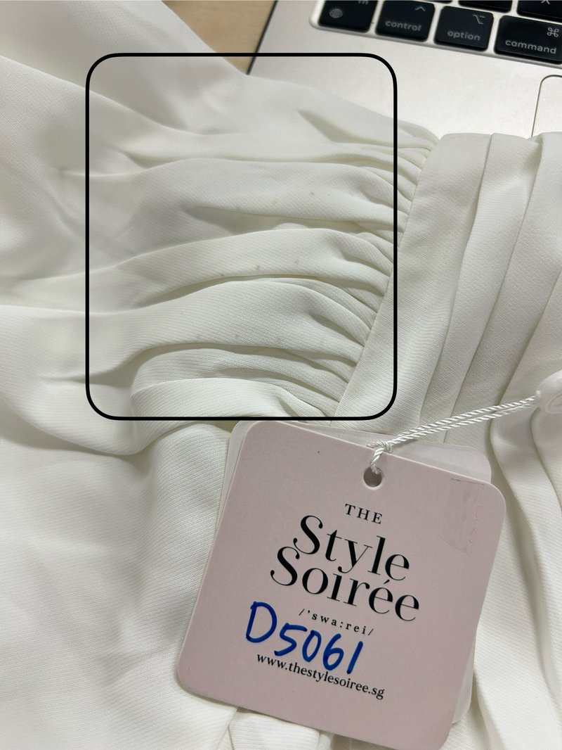 DEFECT | Caelie Chiffon Puffy Sleeve Top in White in XS