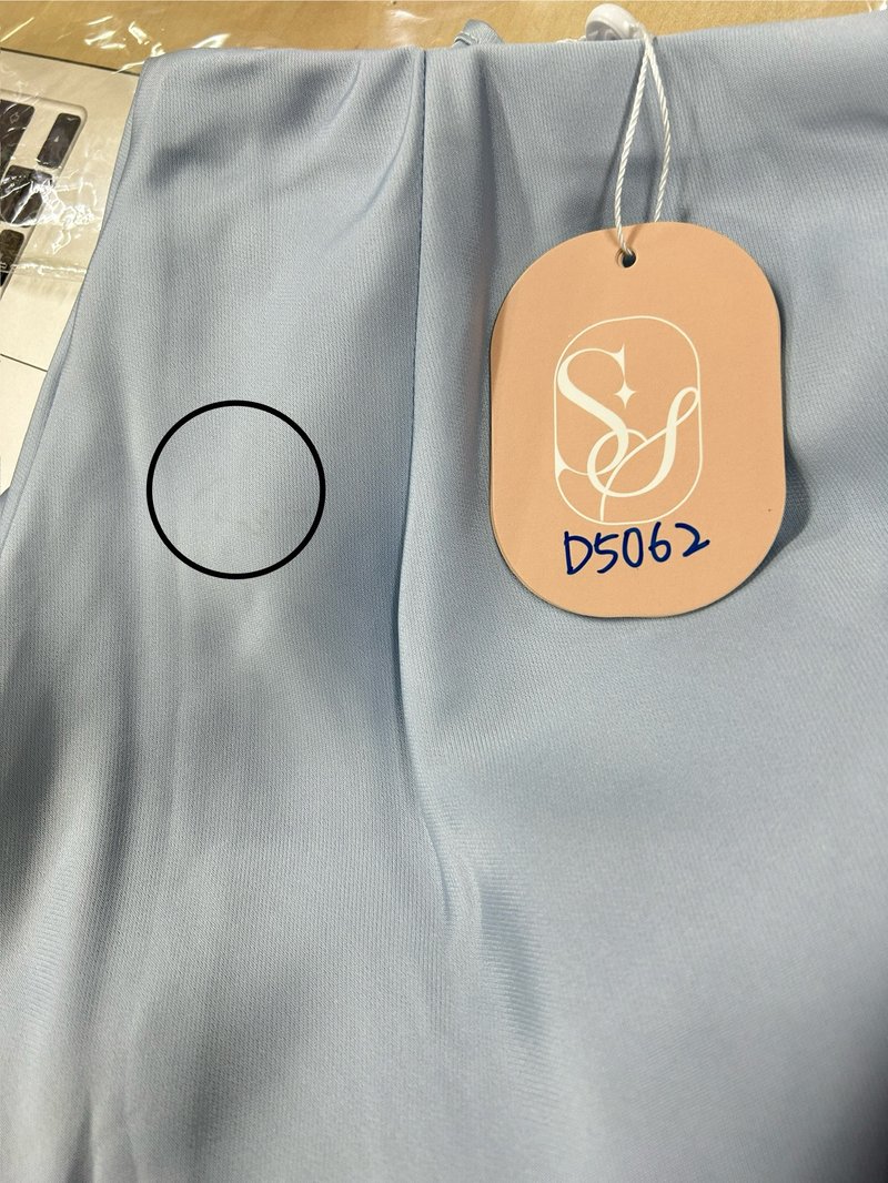 DEFECT | Chelsea Co-ord Satin Skirt in Light Blue ( Regular Length ) in XXS