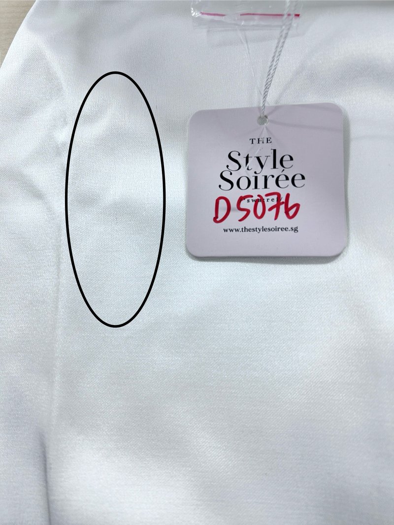 DEFECT | Paris Pearl Satin Romper Dress in White in XXS