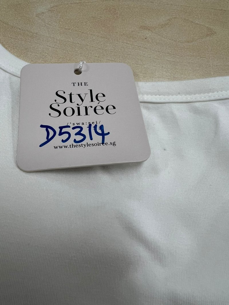 DEFECT | Leria Low Back Sleeve Top in White in XL