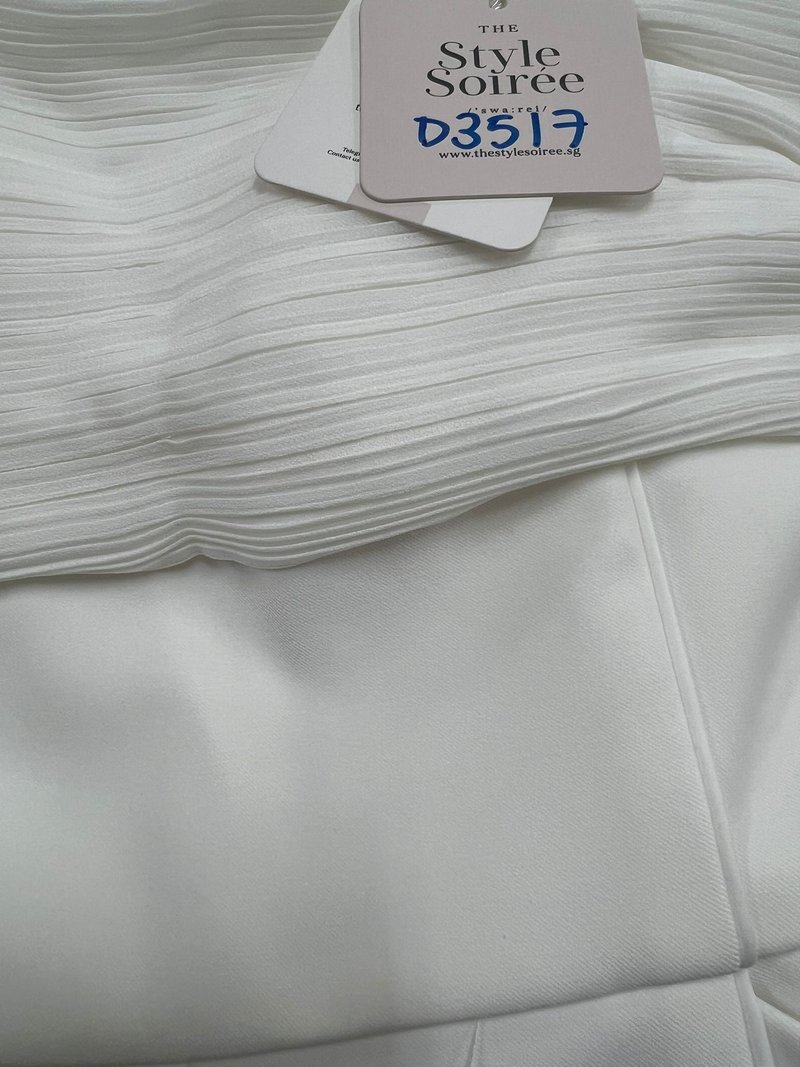 DEFECT | Presley Pleated Tube Romper in White in XL