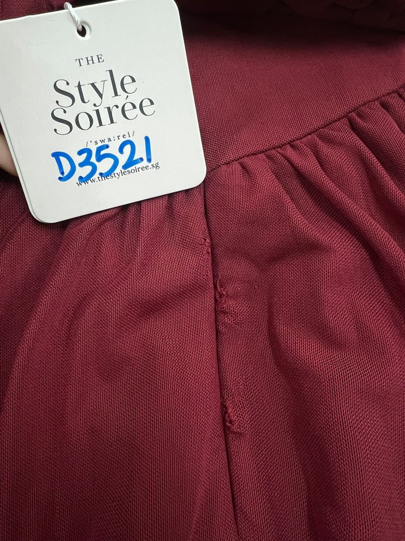 DEFECT | Melody Mesh Bubble Romper Dress in Maroon in S