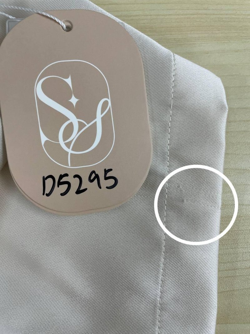 DEFECT | Men Collared Satin Shirt in Champagne in M DEFECT | Men Collared Satin Shirt in Champagne in M