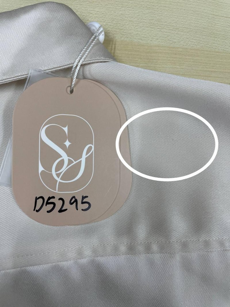 DEFECT | Men Collared Satin Shirt in Champagne in M DEFECT | Men Collared Satin Shirt in Champagne in M