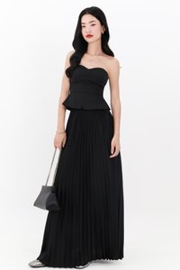 RESTOCKS | Cecelia Co-ord Sweetheart Top in Black