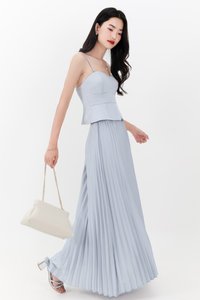 Cecelia Co-ord Sweetheart Top in Light Blue Cecelia Co-ord Sweetheart Top in Light Blue