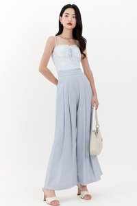 Pixa Pleated Highwaist Pants in Light Blue ( Regular Length )