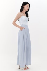 Pixa Pleated Highwaist Pants in Light Blue ( Regular Length )