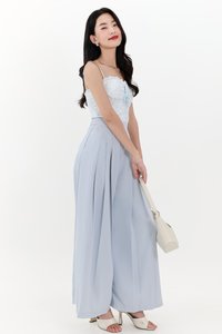 Pixa Pleated Highwaist Pants in Light Blue ( Regular Length )