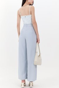 Pixa Pleated Highwaist Pants in Light Blue ( Regular Length )