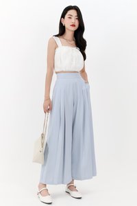 DEFECT | Pixa Pleated Highwaist Pants in Light Blue ( Petite Length ) in S DEFECT | Pixa Pleated Highwaist Pants in Light Blue ( Petite Length ) in S