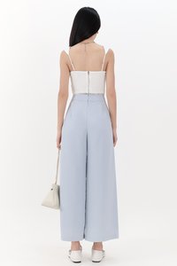 Pixa Pleated Highwaist Pants in Light Blue ( Petite Length )