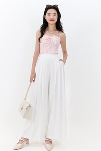 DEFECT | Pixa Pleated Highwaist Pants in White ( Regular Length ) in S DEFECT | Pixa Pleated Highwaist Pants in White ( Regular Length ) in S