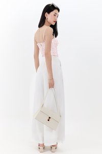 Pixa Pleated Highwaist Pants in White ( Regular Length )